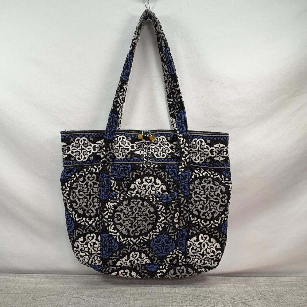 Vera Bradley Quilted Medallion Tote - Blue & Grey "Blue Bayou" - Picture 1 of 14